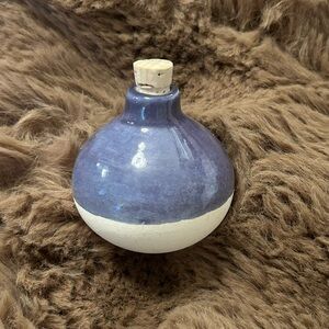 Chic Two-Tone Ceramic Vase with Cork